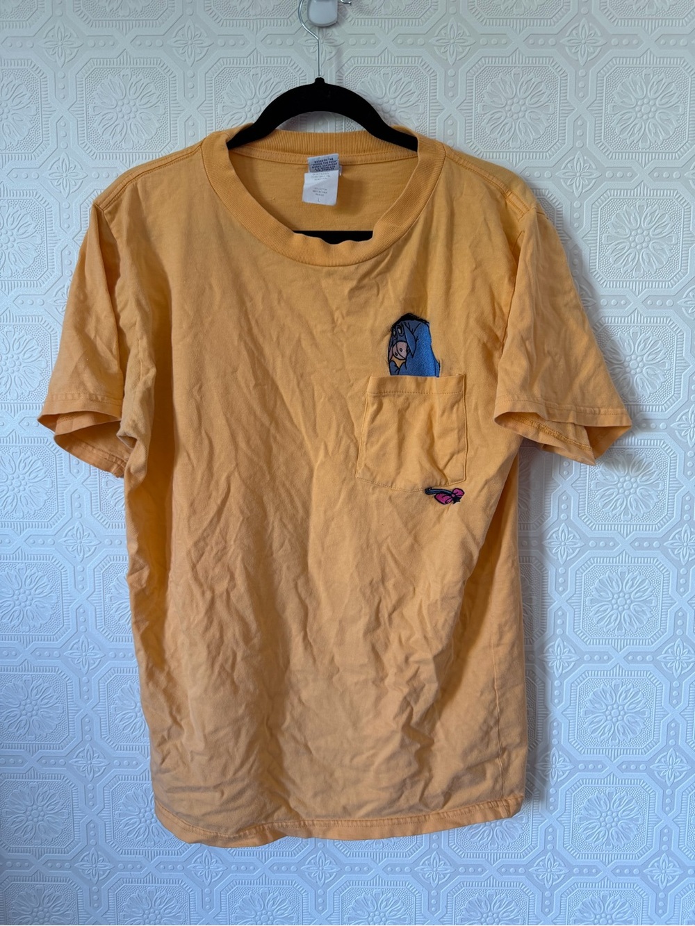 Vintage Pooh Brand Embroidered Eeyore Pocket T‑Shirt Size L